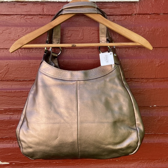 NWT Coach Soho Leather Large Hobo Handbag Purse in Silver/Bronze F17092 - Picture 6 of 12